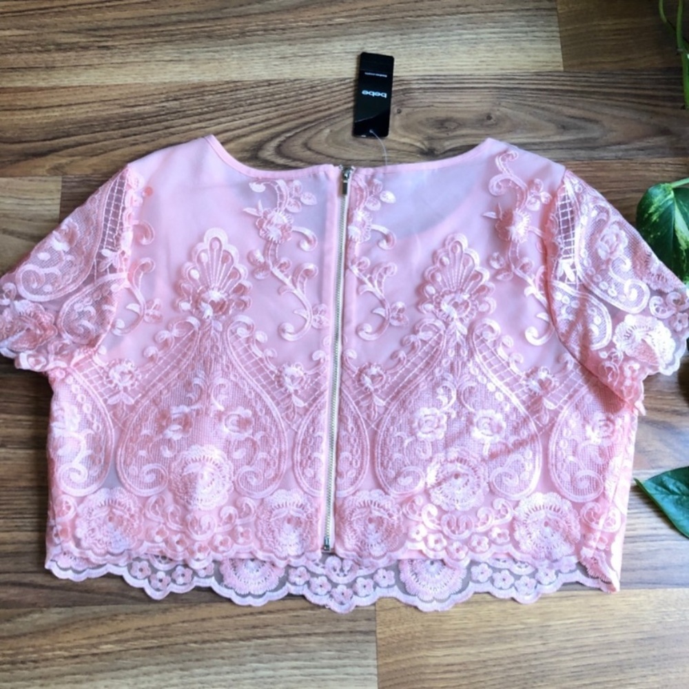 Bebe peach crop top - Picture 3 of 4